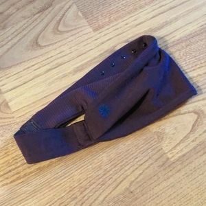 Athleta Wine Maroon Wide Fabric Headband with Grip